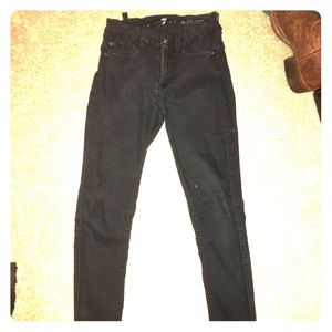 7 for all mankind “the skinny” jean size 26 black.